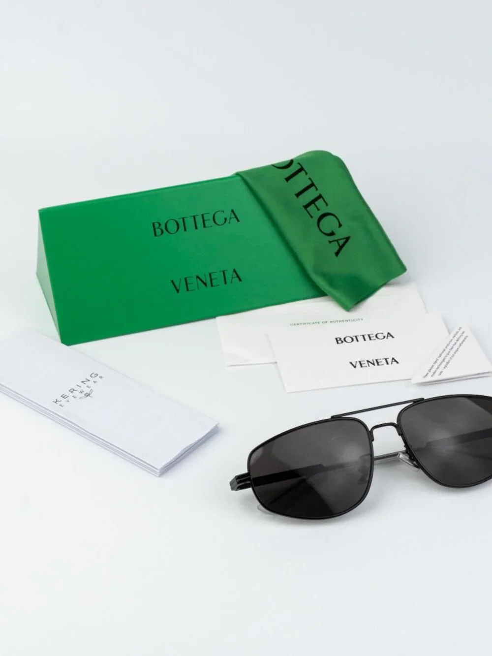 Bottega Veneta Men Sunglasses Black Grey Pilot BV1125S 001 BRAND NEW